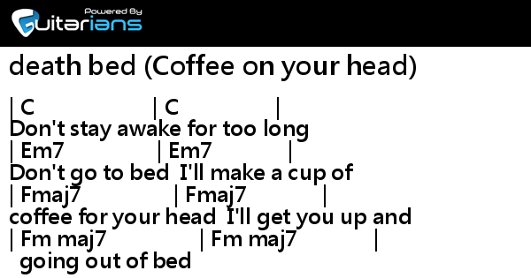 Powfu Death Bed Coffee On Your Head 結他譜chord譜吉他譜 Guitarians Com Powfu Death Bed Coffee On Your Head 結他譜chord譜吉他譜 Guitarians Com