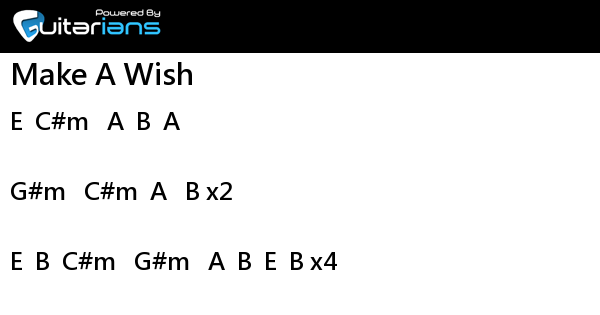 Ellegarden Make A Wish 結他譜chord譜吉他譜 Guitarians Com Ellegarden Make A Wish 結他譜chord譜吉他譜 Guitarians Com