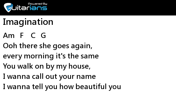 Shawn Mendes - Imagination 結他譜 Chord譜 吉他譜 詞 : Shawn Mendes | Guitarians.com