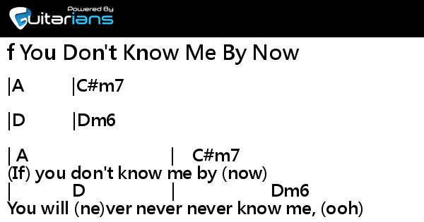 Lyrics If You Don T Know Me By Now Simply Red - f You Don't Know Me By Now 結他譜 Chord譜 吉他譜 | Guitarians.com