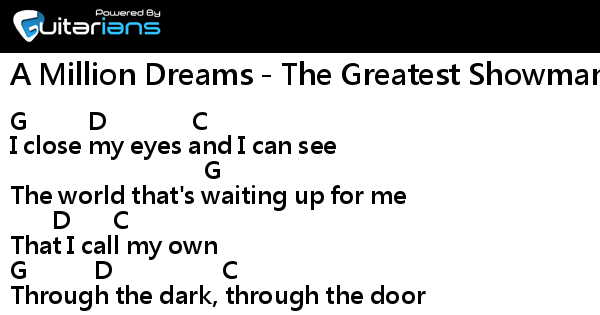 The Greatest Showman Million Dreams Chords, PDF, Song Structure