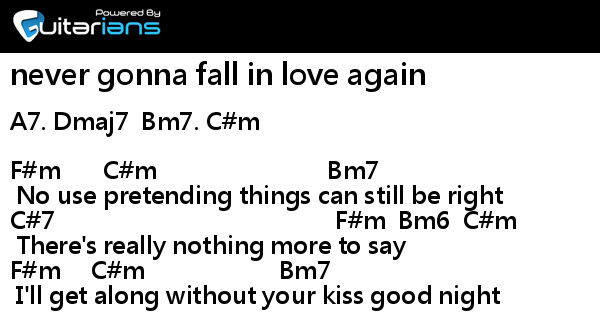Please Never Fall In Love Again Guitar Chords eric carmen - never gonna fall in love again 結他譜 Chord譜 吉他譜