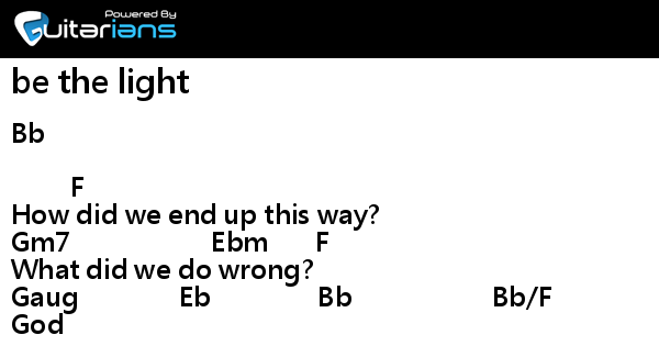 One Ok Rock Be The Light 結他譜 Chord譜 吉他譜 Guitarians Com One Ok Rock Be The Light 結他譜 Chord譜 吉他譜 Guitarians Com