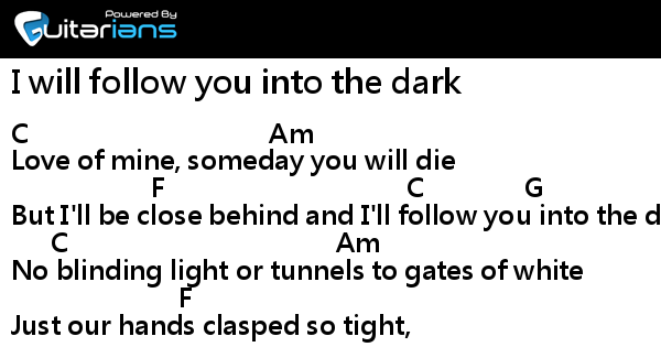 I Will Follow You Into The Dark Tabs Daniela Andrade,Death Cab For Cutie - I will follow you into the dark 結