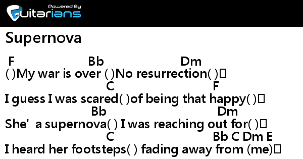 Ellegarden Supernova 結他譜chord譜吉他譜 曲 Ellegarden 詞 Ellegarden Guitarians Com