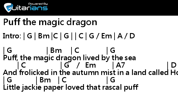 Guitar Chords For Puff The Magic Dragon